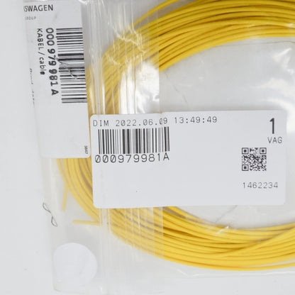 NEW VOLKSWAGEN PASSAT B5 YELLOW ELECTRICAL CABLE IN BAG 10M 000979981A