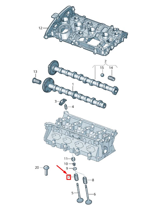NEW AUDI Q7 4M ENGINE VALVE SPRING 06E109623AE