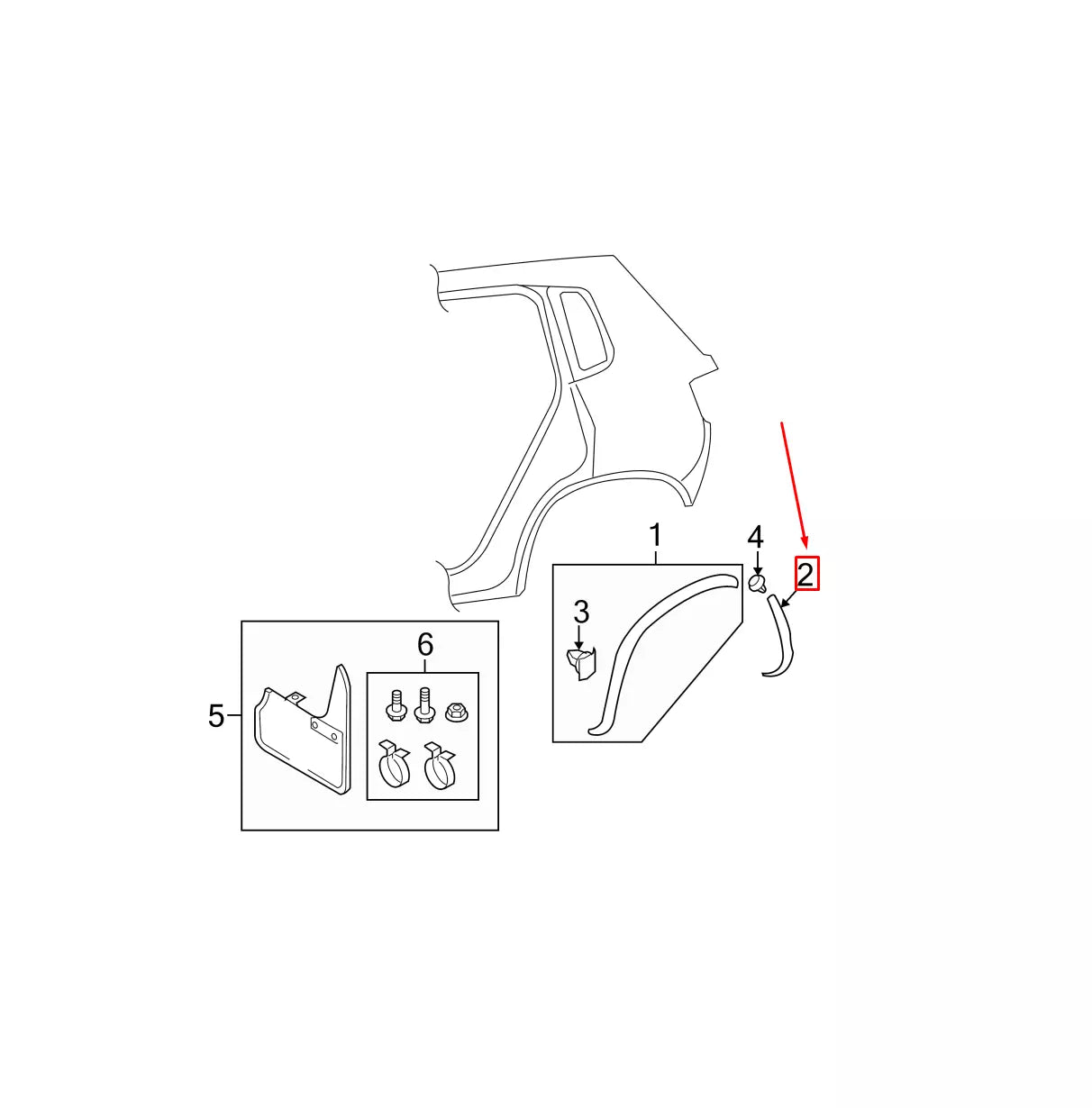NEW VW TIGUAN MK1 REAR RIGHT WHEEL ARCH MOLDING R-LINE 5N0853818C9B9 ORIGINAL
