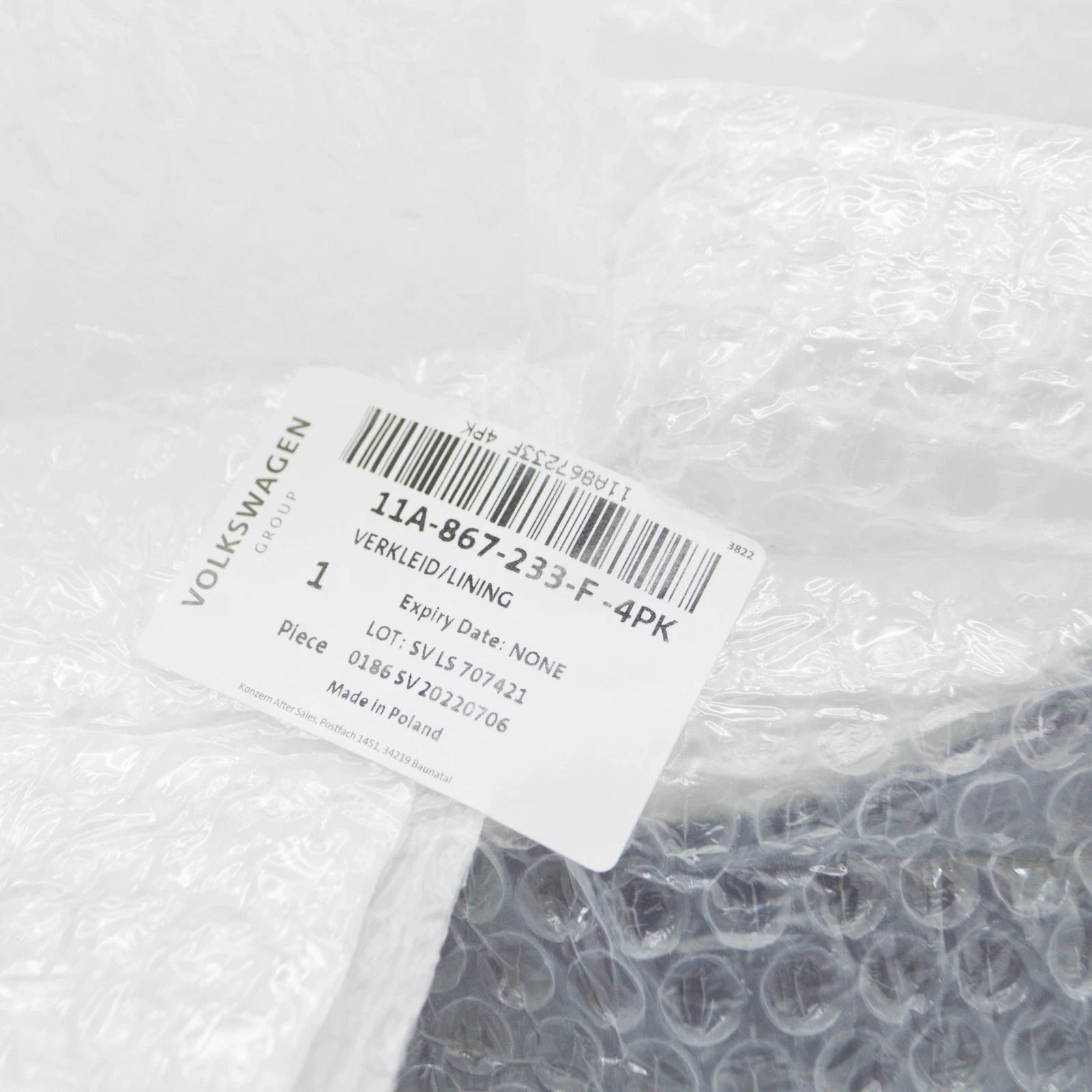 NEW VOLKSWAGEN ID.4 E21 FRONT LEFT UPPER A PILLAR TRIM 11A867233F4PK