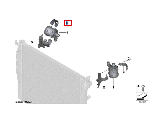 NEW BMW M5 F90 AUXILIARY PUMP CLAMP 17118632135 ORIGINAL