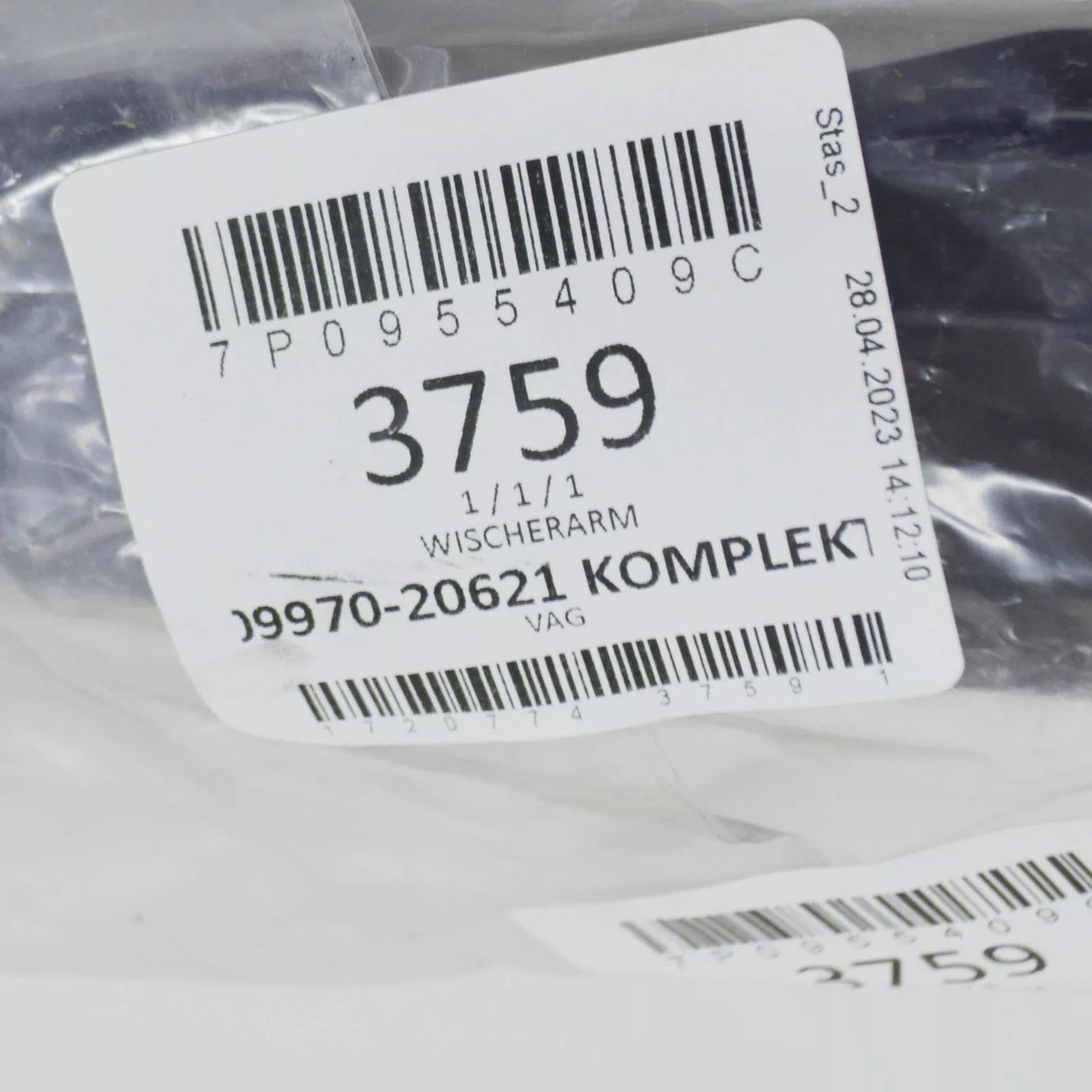 NEW VW TOUAREG 7P FRONT RIGHT WIPER ARM RHD 7P0955409C ORIGINAL