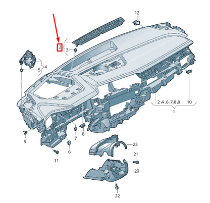 NEW AUDI E-TRON GEN WINDSCREEN DEFROSTER NOZZLE RHD 4KR8196356PS ORIGINAL