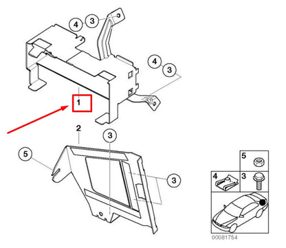 NEW BMW 3 E46 NAVIGATION COMPUTER SUPPORT BRACKET 65906904195 6904195 ORIGINAL