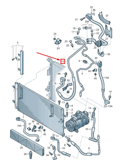 NEW AUDI A4 AVANT B8 AIR CONDITIONING REFRIGERANT HOSE 8K0260740A ORIGINAL