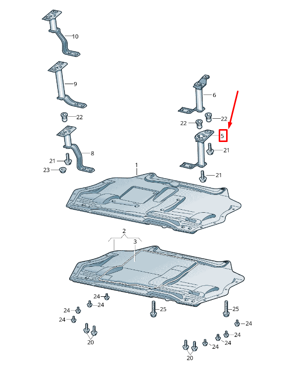new audi a3 sportback 8p left engine skid plate bracket mount 5k0825921a