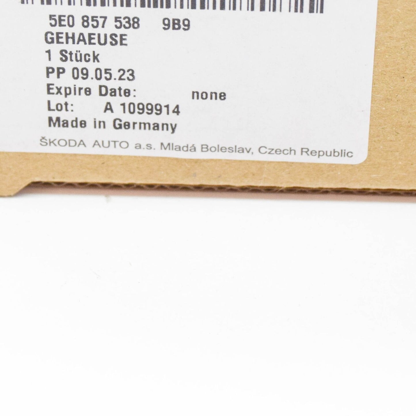 NEW SKODA OCTAVIA 5E MK3 UPPER FRONT RIGHT MIRROR CAP 5E08575389B9 ORIGINAL