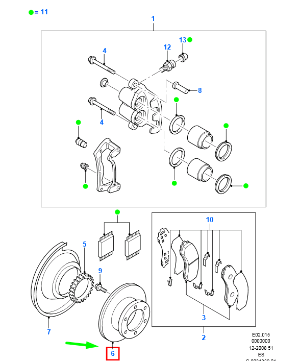 new ford ranger mk2 front brake disc 1490412 6m34-1027-da original