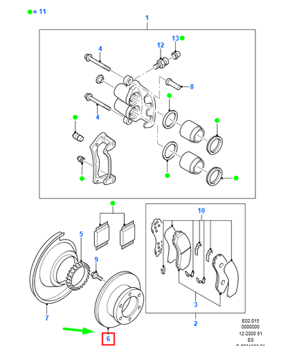 new ford ranger mk2 front brake disc 1490412 6m34-1027-da original