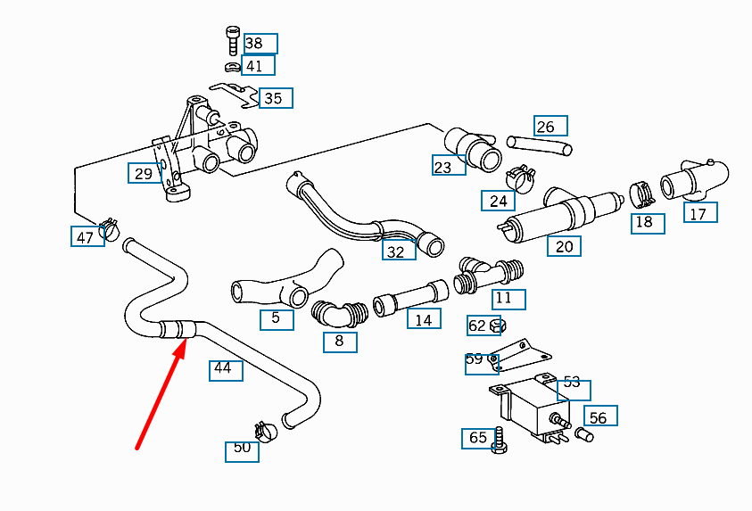 NEW MERCEDES-BENZ SL R129 AIR INTAKE HOSE A1190900182 5.0 PETROL 240KW ORIGINAL