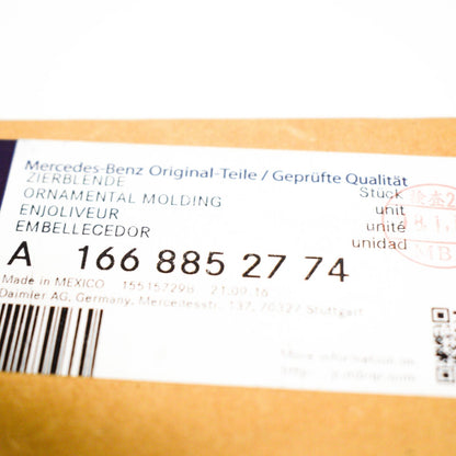 NEW MERCEDES BENZ M W166 FRONT BUMPER LEFT GRILLE BEZEL TRIM A1668852774