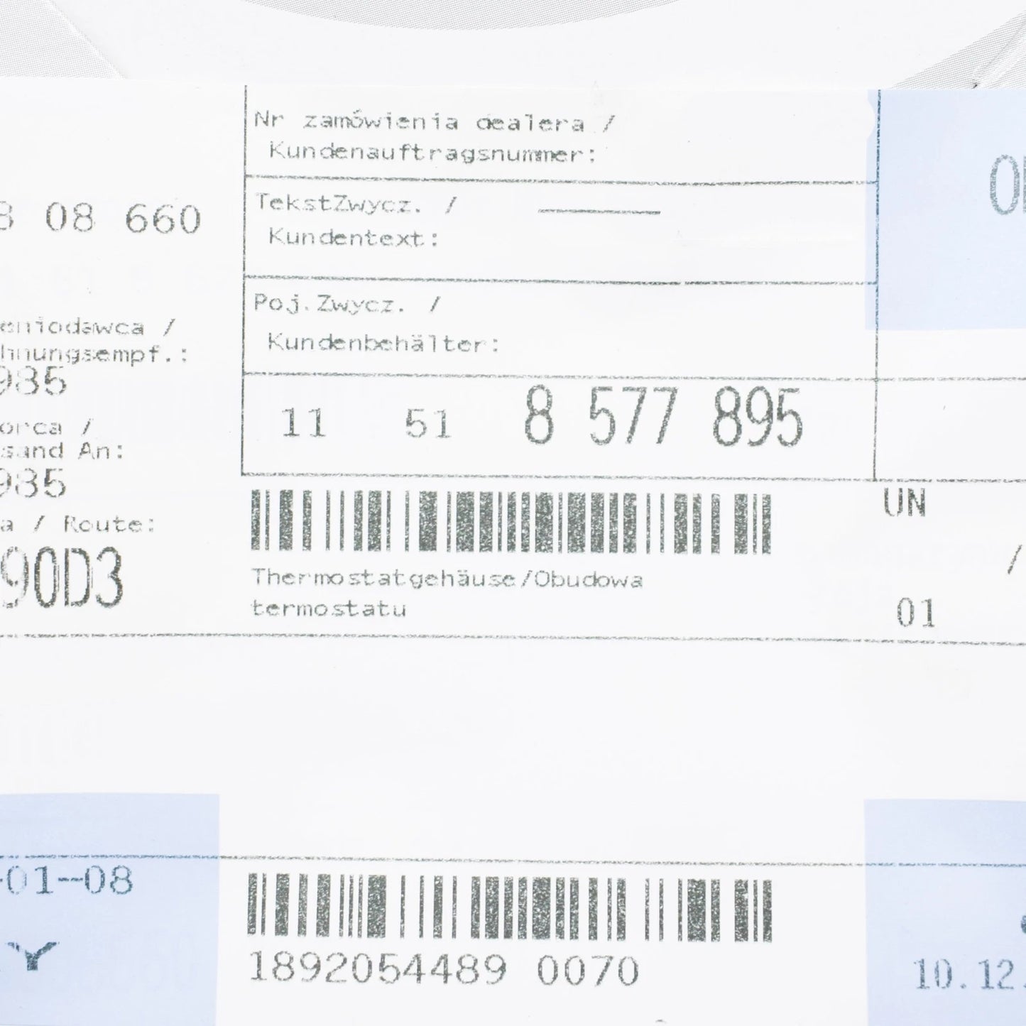 NEW BMW 1 F20 COOLING SYSTEM PUMP THERMOSTAT HOUSING 11518577895 ORIGINAL