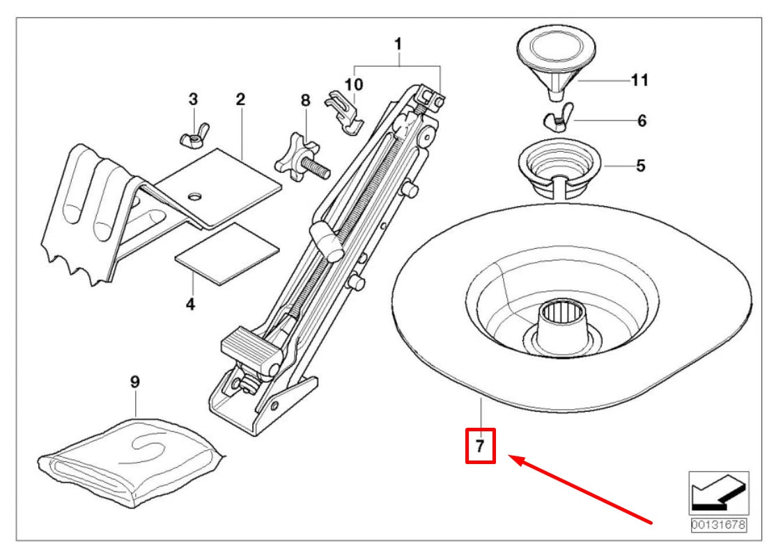NEW BMW 3 E46 SPARE WHEEL ODDMENTS BOX 71111092276 1092276 ORIGINAL