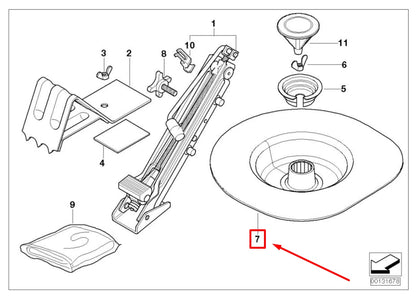 NEW BMW 3 E46 SPARE WHEEL ODDMENTS BOX 71111092276 1092276 ORIGINAL