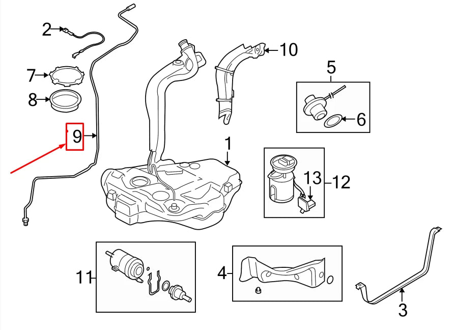 NEW AUDI A3 SPORTBACK 8P FUEL VACUUM PIPE 1K0201983D ORIGINAL