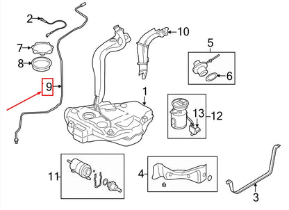 NEW AUDI A3 SPORTBACK 8P FUEL VACUUM PIPE 1K0201983D ORIGINAL