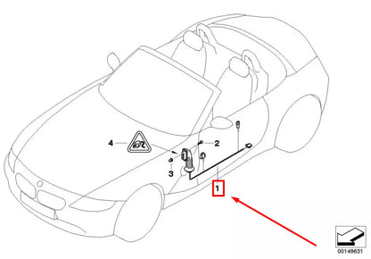 NEW BMW Z4 E89 DRIVER'S SIDE DOOR CABLE HARNESS 9232415 61129232415 ORIGINAL