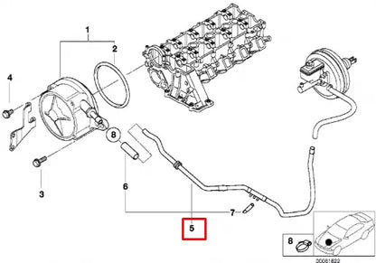 NEW BMW 3 E46 VAACUM PIPE HOSE 34331165149 1165149 ORIGINAL