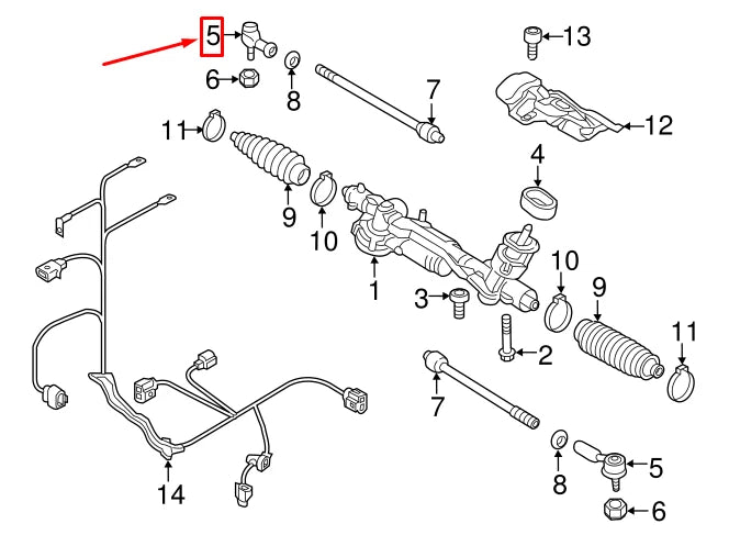 NEW AUDI TT ROADSTER FV RIGHT OUTER STEERING TIE ROD END 8S0423812A ORIGINAL