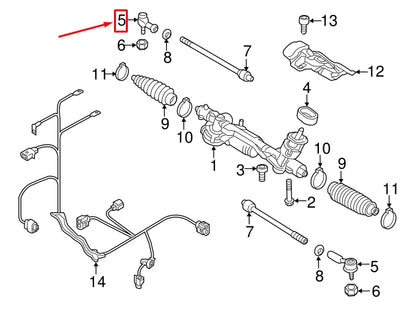 NEW AUDI TT ROADSTER FV RIGHT OUTER STEERING TIE ROD END 8S0423812A ORIGINAL
