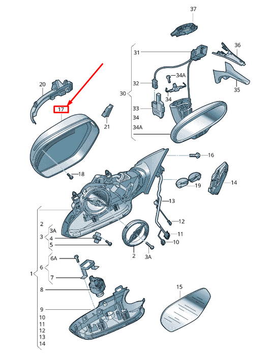 new audi a6 avant c7 front left door mirror cover 4g0857527a3q7 original