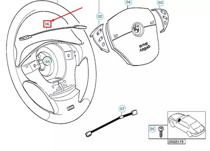 NEW BMW 5 E39 M SPORT STEERING WHEEL CONNECTING LINE 61102493715 2493715