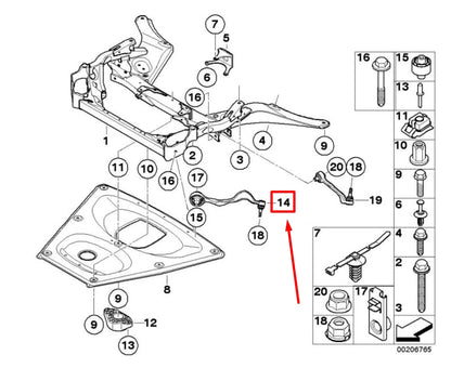 NEW BMW 3 CABRIO E93 FRONT LEFT TENSION STRUT 2283575 31102283575 ORIGINAL