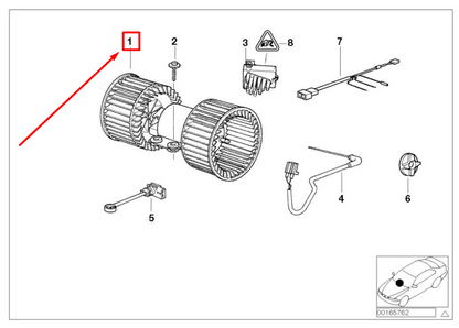 new bmw 5 e39 heater blower fan 64118372493 8372493 original