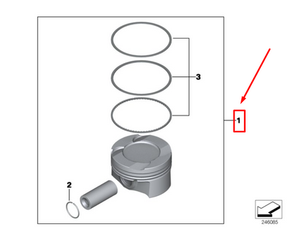 new bmw 6 coupe f13 engine piston 11258606461 8606461 original