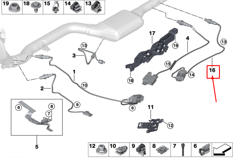 new bmw x5 g05 m50dx nox sensor 13628580409 original