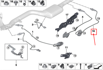 new bmw x5 g05 m50dx nox sensor 13628580409 original
