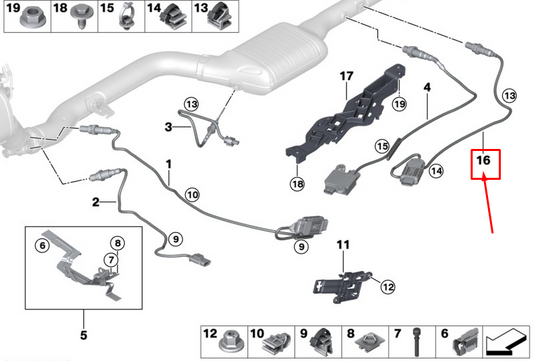 new bmw x5 g05 m50dx nox sensor 13628580409 original