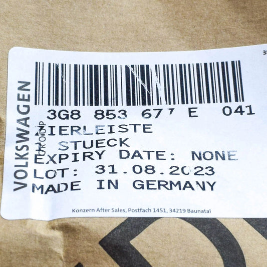 NEW VOLKSWAGEN ARTEON 3H7 FRONT BUMPER CENTER LOWER GRILLE 3G8853677E041