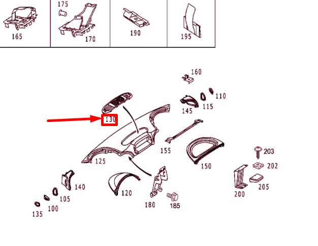 NEW MERCEDES-BENZ SPRINTER W903 INSTRUMENT PANEL COVERING A9016894308 ORIGINAL
