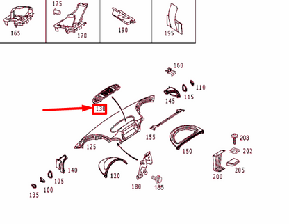 NEW MERCEDES-BENZ SPRINTER W903 INSTRUMENT PANEL COVERING A9016894308 ORIGINAL