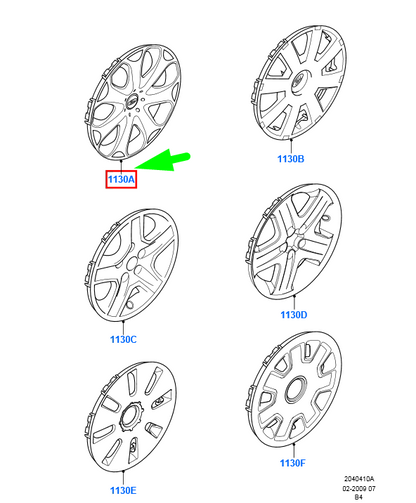 new ford focus mk2 wheel cover 1pcs 8m51-1000-ac 1573335 original