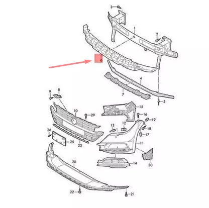 NEW VOLKSWAGEN ARTEON 3H7 FRONT BUMPER FILLER FOAM 3G8807248J