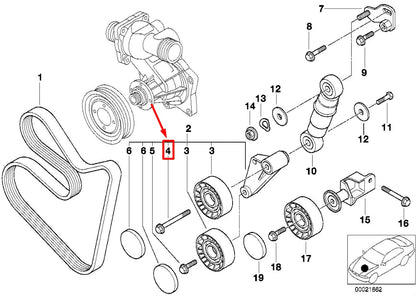 NEW BMW X5 E53 IDLER PULLEY BOLT 11281435115 1435115 ORIGINAL