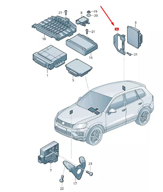 NEW VW TOUAREG 7P MK2 DIFFERENTIAL LOCK CONTROL UNIT BRACKET 7P6927131