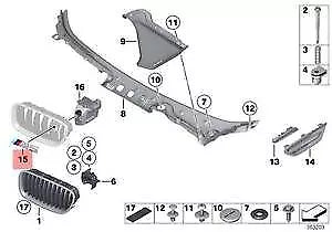 NEW BMW X5 M5 F85 RADIATOR GRILLE M EMBLEM BADGE 51138063149 8063149