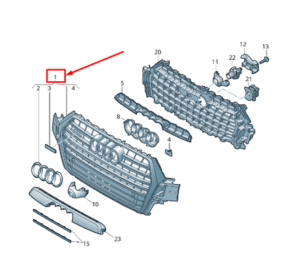 new audi q7 4m radiator grille 4m0853651lrp5 4m0853651l rp5 original