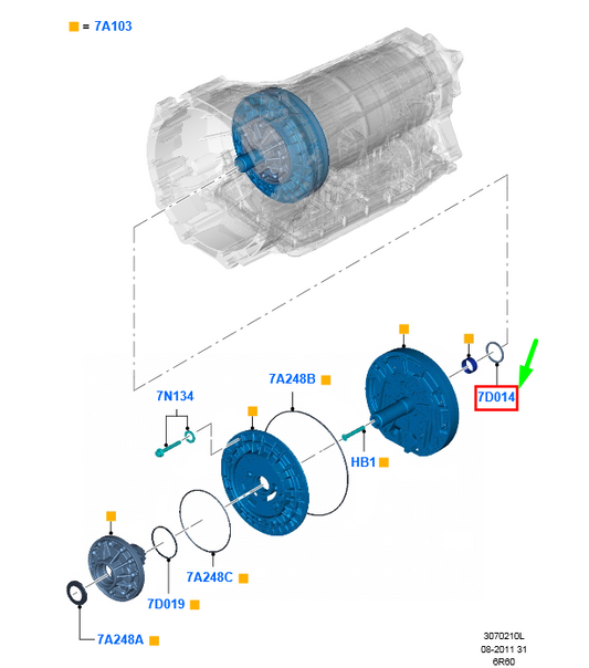 new ford ranger t6 mk1 transmission pump thrust washer 5118502 original
