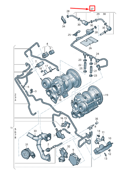 new audi a5 sportback f5 engine breather line 8w0201991af original