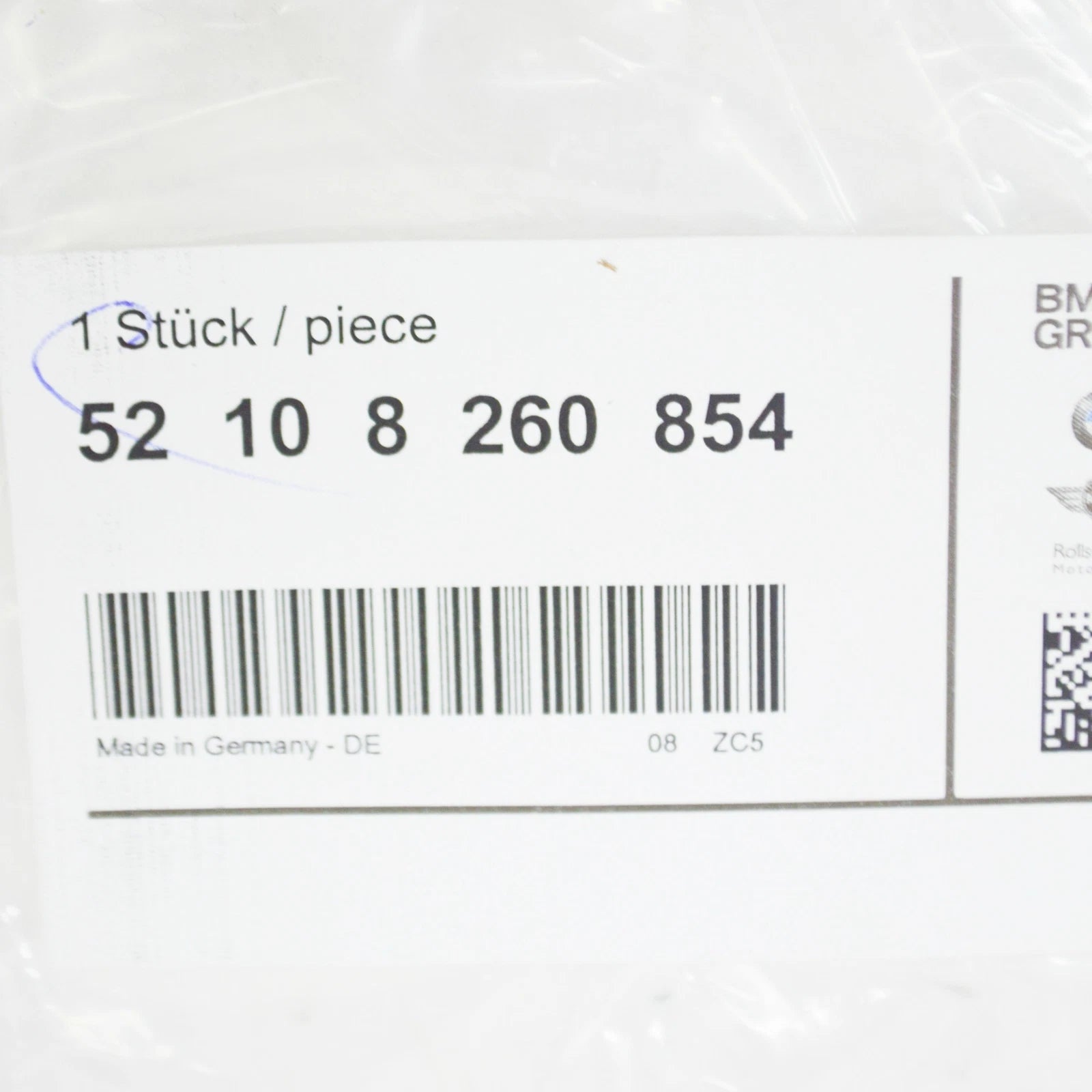 NEW BMW 3 E46 FRONT RIGHT SEAT OUTER COVERING 8260854 52108260854 ORIGINAL