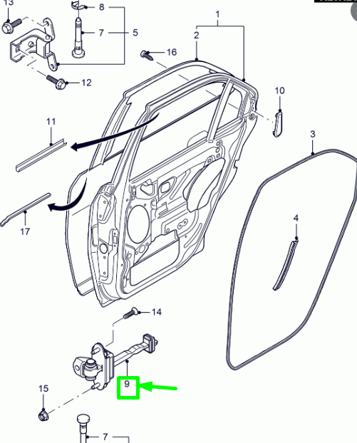 new ford mondeo mk2 rear door check arm and bracket assy 4736917 original