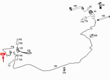 new mercedes-benz ml w164 vapor canister purge valve a1644703193 original
