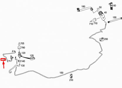 new mercedes-benz ml w164 vapor canister purge valve a1644703193 original