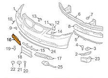 NEW BMW 5 E60 RIGHT FOG LIGHT GRILLE 51117049244 7049244 ORIGINAL
