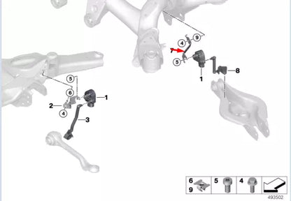 NEW BMW 3 G20 FRONT HEALDIGHT HEIGHT SENSOR HOLDER 37146888955 ORIGINAL