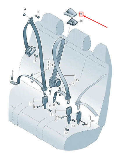 NEW AUDI Q7 4M UPPER REAR SEAT BELT TRIM BEZEL 4M08577631JO